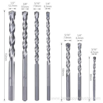 Masonry Drill Bit Set with Sandblasting Surface Treatment